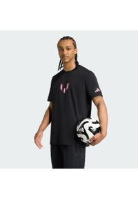 Adidas - Koszulka z grafiką Messiego. Kolor: czarny. Sport: piłka nożna