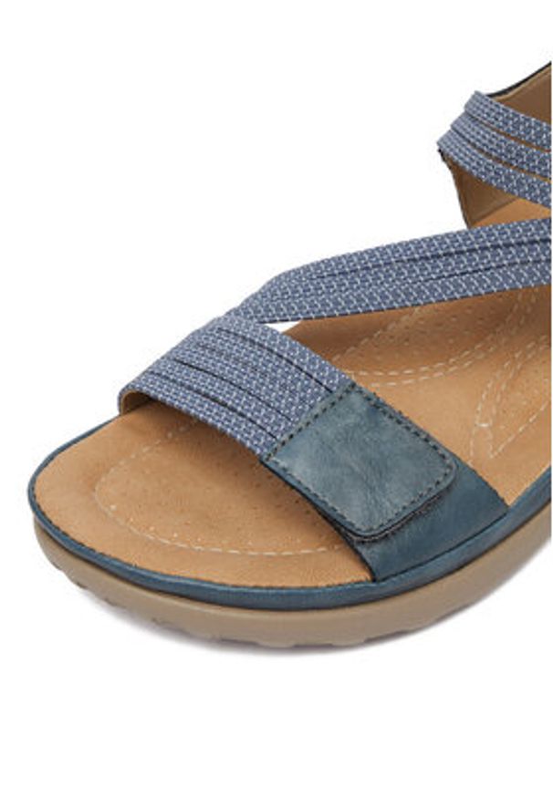 Rieker Sandały CEO-64870-14 Niebieski. Kolor: niebieski. Materiał: skóra