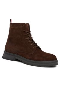 TOMMY HILFIGER - Tommy Hilfiger Trzewiki Hilfiger Core Suede Boot FM0FM04674 Brązowy. Kolor: brązowy #1