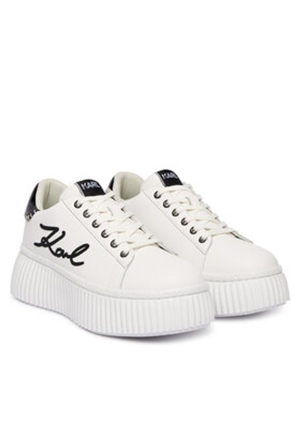 Karl Lagerfeld - KARL LAGERFELD Sneakersy Kreeper Lo KL42372C Biały. Kolor: biały. Materiał: skóra