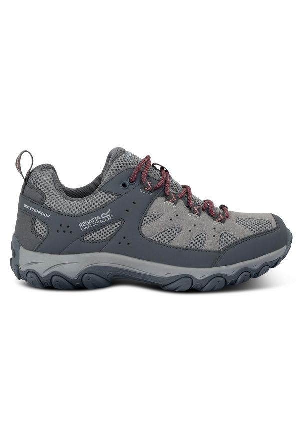 Regatta - Buty damskie trekkingowe niskie z membraną Edgepoint IV. Kolor: szary. Materiał: syntetyk. Szerokość cholewki: normalna. Styl: sportowy