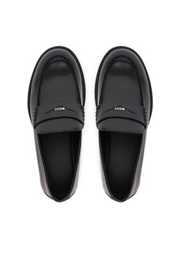 BOSS Loafersy Penny 50548761 Czarny. Kolor: czarny. Materiał: skóra