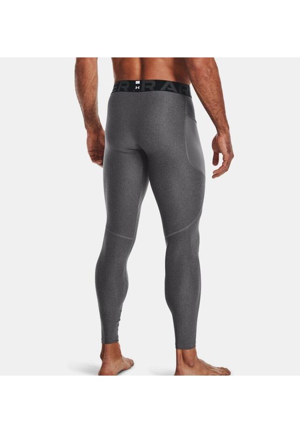 Under Armour - Legginsy termoaktywne męskie UNDER ARMOUR 1361586 szybkoschnące. Kolor: szary. Sport: bieganie