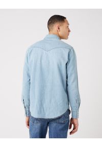 Wrangler - WRANGLER HERITAGE SHIRT MĘSKA KOSZULA JEANSOWA ICY W5D1NC243. Materiał: jeans #3