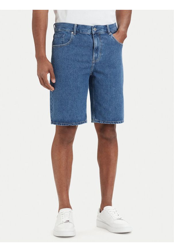 Karl Lagerfeld Jeans Szorty jeansowe B2M10138 Niebieski Regular Fit. Kolor: niebieski. Materiał: bawełna
