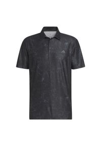 Adidas - Koszulka polo Ultimate365 Print. Typ kołnierza: polo. Kolor: czarny. Materiał: materiał. Wzór: nadruk. Styl: sportowy