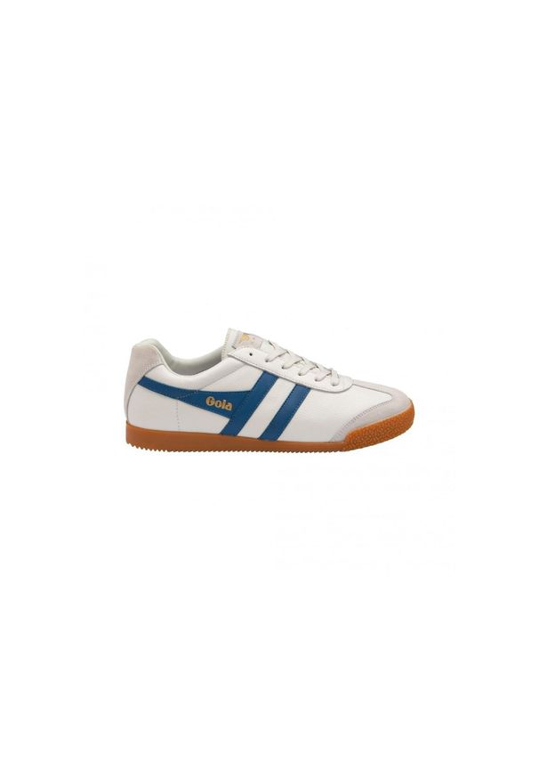 Buty do chodzenia męskie Gola Harrier Leder. Kolor: biały. Materiał: skóra, materiał. Szerokość cholewki: normalna. Sport: turystyka piesza