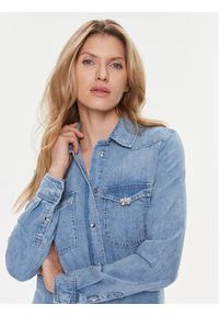 Guess Koszula jeansowa W4RH75 D59K1 Niebieski Regular Fit. Kolor: niebieski. Materiał: bawełna, jeans