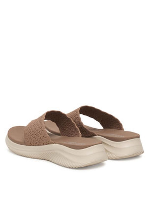 skechers - Skechers Japonki Ultra Flex 3.0 119971/MOC Beżowy. Kolor: beżowy. Materiał: materiał