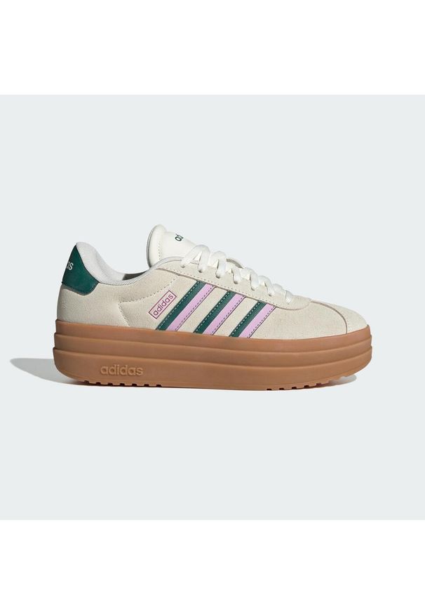 Adidas - Buty VL Court Bold. Kolor: zielony, biały, różowy, wielokolorowy. Obcas: na platformie