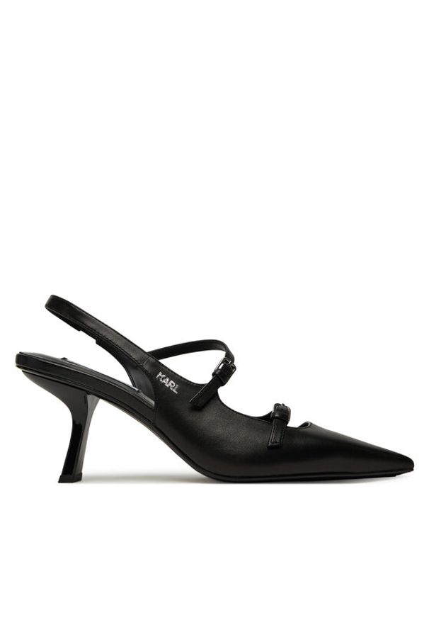 Karl Lagerfeld - KARL LAGERFELD Sandały KL33623 Czarny. Kolor: czarny. Materiał: skóra