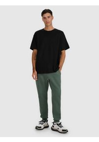4f - 4F T-shirt oversize z nadrukiem męski - czarny M. Okazja: na co dzień. Kolor: czarny. Materiał: bawełna. Długość: długie. Wzór: nadruk. Styl: casual
