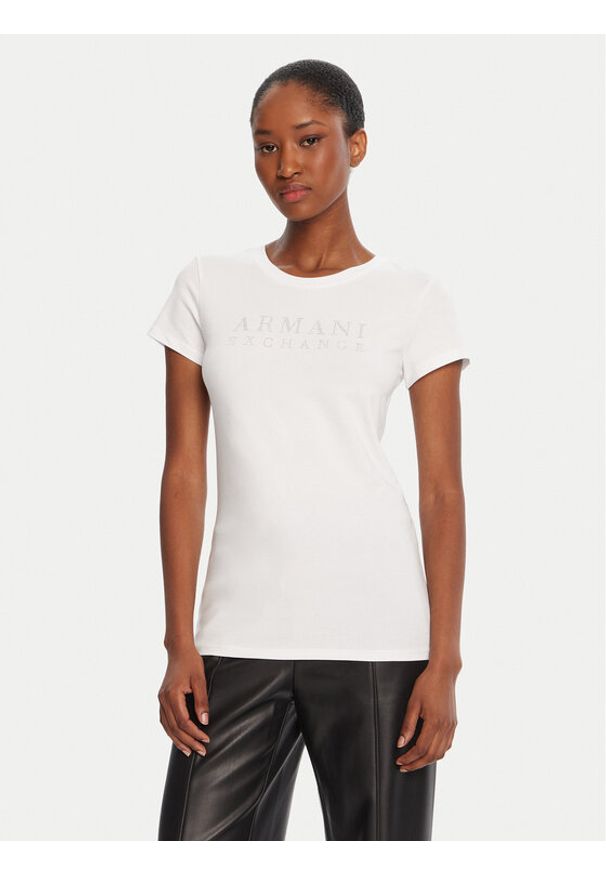Armani Exchange T-Shirt XW001349 AF17173 U0002 Biały Regular Fit. Kolor: biały. Materiał: bawełna
