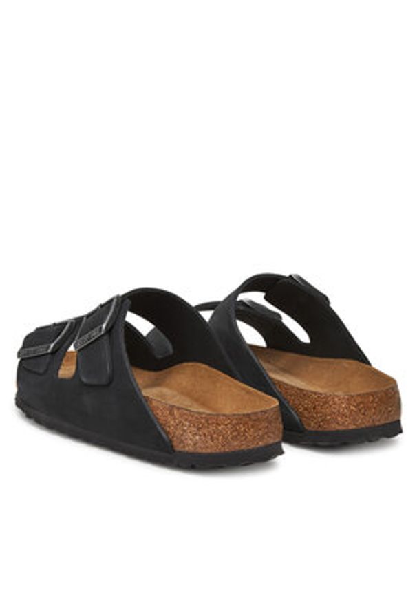 Birkenstock Klapki Arizona SFB 1019035 Czarny. Kolor: czarny. Materiał: nubuk, skóra