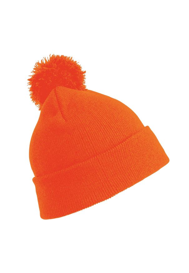 RESULT - Czapka Dziecięca Winter Essentials Pom Pom Beanie. Kolor: pomarańczowy