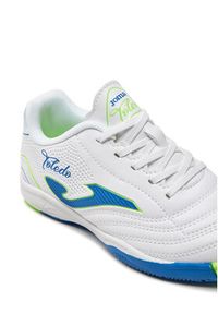 Joma Buty do piłki nożnej Toledo Jr Indoor TOJW2402IN Biały. Kolor: biały. Materiał: skóra