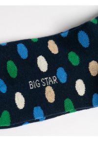 Big-Star - Skarpety męskie bawełniane w kropki granatowe Dorianer 403. Kolor: niebieski. Materiał: bawełna. Wzór: kropki #3
