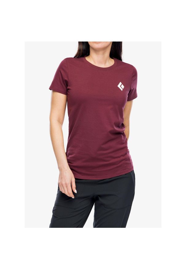 Koszulka bawełniana damska Black Diamond Equipment For Alpinists SS Tee. Kolor: czerwony. Materiał: bawełna