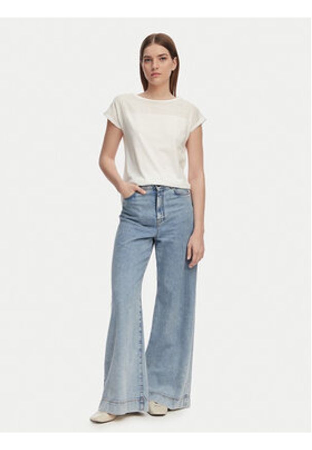 Vero Moda Bluzka Janni 10340707 Biały Regular Fit. Kolor: biały. Materiał: bawełna
