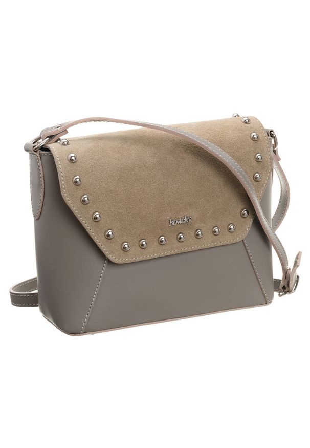 ROVICKY - Listonoszka skórzana khaki Rovicky TWR-80. Kolor: brązowy. Materiał: skórzane