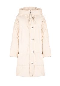 Silvian Heach Kurtka "Down Jacket" | PGA22446PI | Kobieta | Beżowy. Okazja: na co dzień. Typ kołnierza: kaptur. Kolor: beżowy. Materiał: poliester. Styl: casual #4