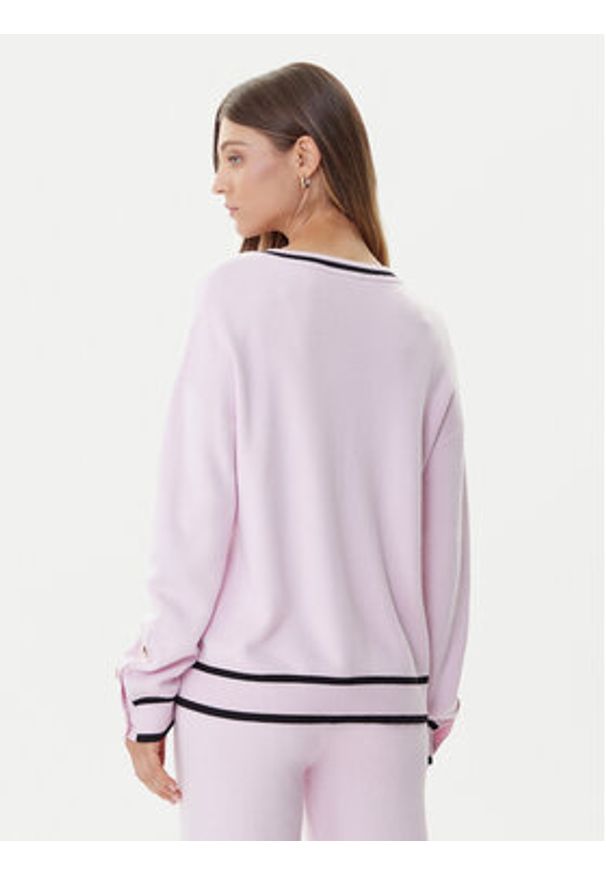 Liu Jo Sport Sweter TF5229 MS59L Różowy Regular Fit. Kolor: różowy. Materiał: wiskoza, syntetyk. Styl: sportowy
