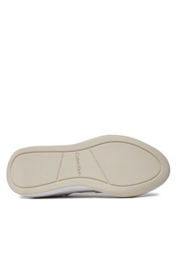 Calvin Klein Sneakersy Cloud Wedge Lace Up-Pearlized HW0HW02040 Biały. Kolor: biały. Materiał: skóra