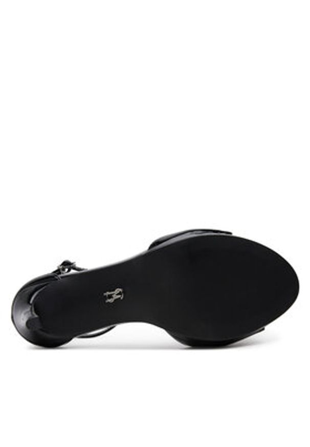 Steve Madden Sandały Evers Heeled s SM11003574 Czarny. Kolor: czarny. Materiał: skóra
