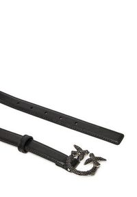 Pinko - PINKO Pasek Damski Love Berry H2 Belt AI 24-25 PLT01 100143 A2A9 Czarny. Kolor: czarny. Materiał: skóra