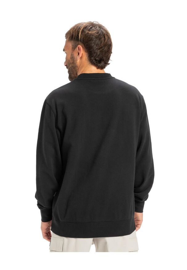 Quiksilver - Bluza z okrągłym dekoltem dla Mężczyzn SALT WATER Czarny. Kolor: brązowy, zielony, wielokolorowy. Materiał: poliester, bawełna. Długość: długie