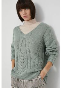 medicine - Medicine - Sweter Bohemian. Kolor: zielony. Materiał: dzianina. Wzór: ze splotem #3