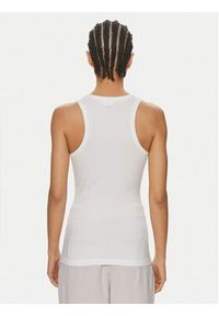 Calvin Klein Top K20K206554 Biały Slim Fit. Kolor: biały