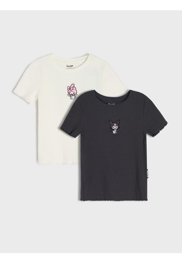Sinsay - Koszulki 2 pack Hello Kitty - wielobarwny. Wzór: motyw z bajki