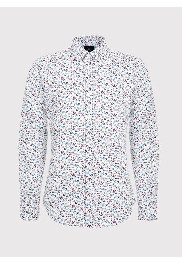 Pako Lorente - PAKO LORENTE – Koszula męska w kwiatowy wzór długi rękaw. Okazja: na co dzień. Materiał: bawełna, elastan. Długość rękawa: długi rękaw. Długość: długie. Wzór: kwiaty. Styl: casual