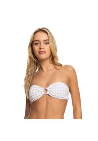 Roxy - Góra od stroju kąpielowego ROXY Check It Bandeau. Kolor: różowy, wielokolorowy, fioletowy