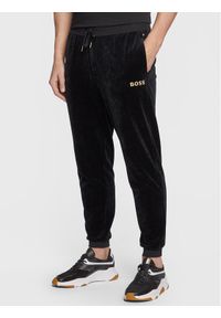 BOSS - Spodnie dresowe Boss. Kolor: czarny. Materiał: welur, dresówka #1