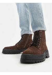 Pepe Jeans Trapery PMS50249 Brązowy. Kolor: brązowy. Materiał: skóra, zamsz #1