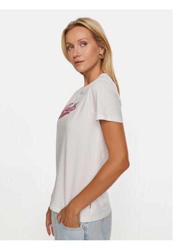 Guess Jeans T-Shirt W4YI13 J1314 Biały Regular Fit. Kolor: biały. Materiał: bawełna