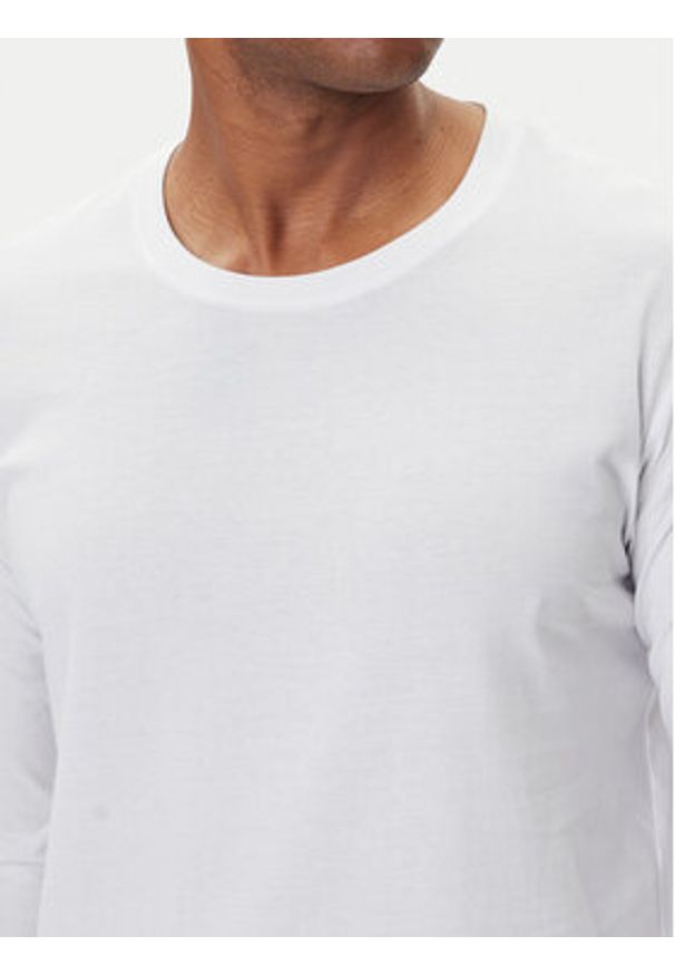 Jack & Jones - Jack&Jones Longsleeve Basic 12279538 Biały Regular Fit. Kolor: biały. Materiał: bawełna. Długość rękawa: długi rękaw