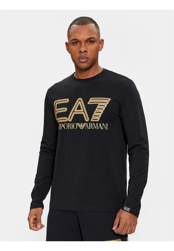 EA7 Emporio Armani Longsleeve 3DPT38 PJMUZ 0208 Czarny Regular Fit. Kolor: czarny. Materiał: bawełna. Długość rękawa: długi rękaw