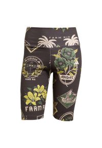 Adidas - Szorty rowerowe adidas X Farm. Kolor: czarny, zielony, wielokolorowy