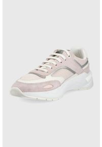 BOSS buty Skylar 50475673.684 kolor różowy. Nosek buta: okrągły. Zapięcie: sznurówki. Kolor: różowy. Materiał: guma. Obcas: na obcasie. Wysokość obcasa: niski #4