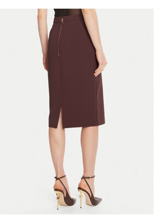 Elisabetta Franchi Spódnica ołówkowa GO-137-56E2-V320 Bordowy Regular Fit. Kolor: czerwony. Materiał: syntetyk