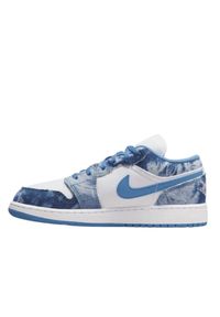 Buty do chodzenia dla dorosłych Air Jordan 1 Low Washed Denim (2022). Kolor: biały. Materiał: denim. Sport: turystyka piesza #1