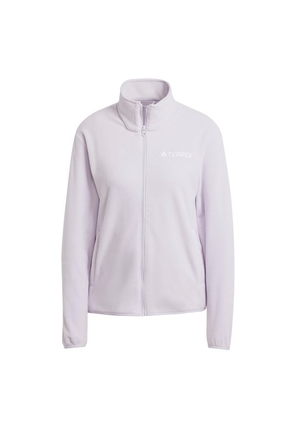 Adidas - Polar damski zapinany na zamek adidas Terrex Multi Essentials. Kolor: różowy. Materiał: polar. Sport: turystyka piesza