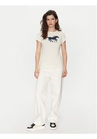 Mustang T-Shirt Loa 1016136 Écru Slim Fit. Materiał: bawełna #5