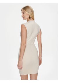 Guess Sukienka codzienna Sl Val W4RK48 KC1M0 Beżowy Bodycon Fit. Okazja: na co dzień. Kolor: beżowy. Materiał: wiskoza. Typ sukienki: bodycon, proste. Styl: casual #3