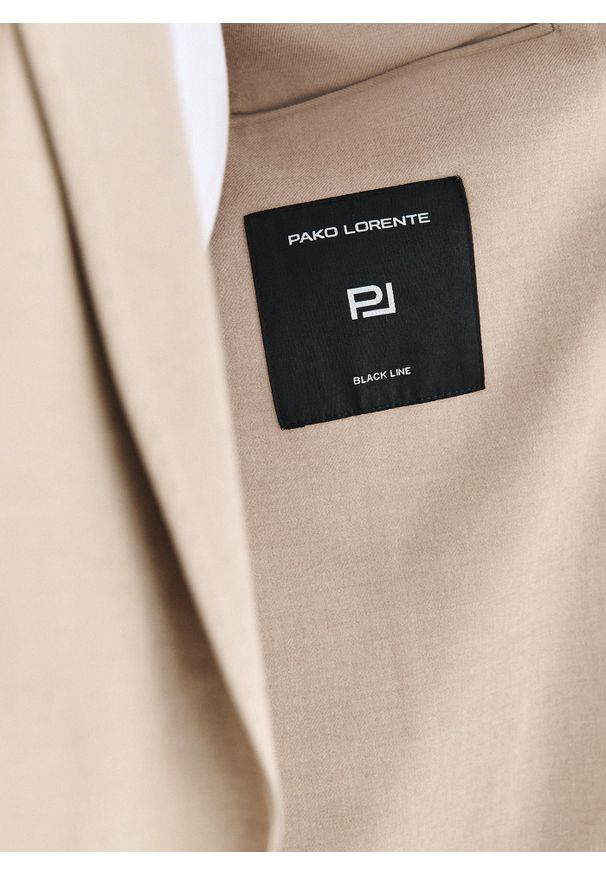 Pako Lorente - PAKO LORENTE – Beżowa marynarka męska. Kolor: szary, beżowy, brązowy. Materiał: poliester, elastan, wiskoza. Sezon: jesień