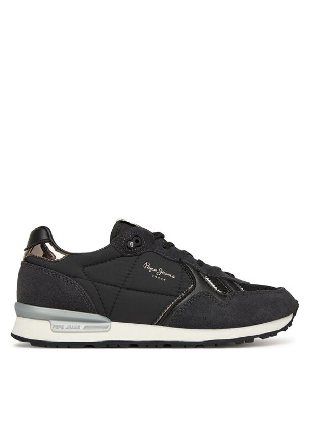 Pepe Jeans Sneakersy Brit Mirror W PLS400004 Czarny. Kolor: czarny. Materiał: materiał