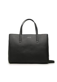 Calvin Klein Torebka Ck Must Tote Md K60K610925 Czarny. Kolor: czarny. Materiał: skórzane